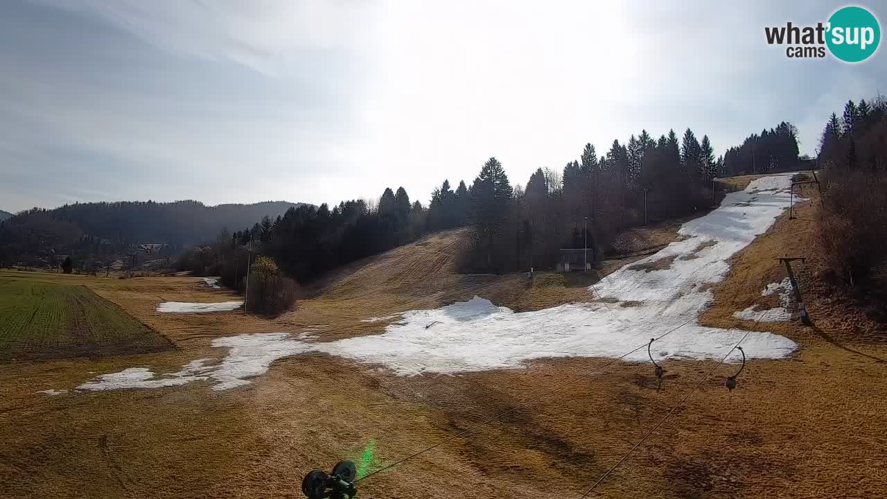 Webcam Smučišče Senožeta – Skigebiet in Srednja Vas bei Bohinj