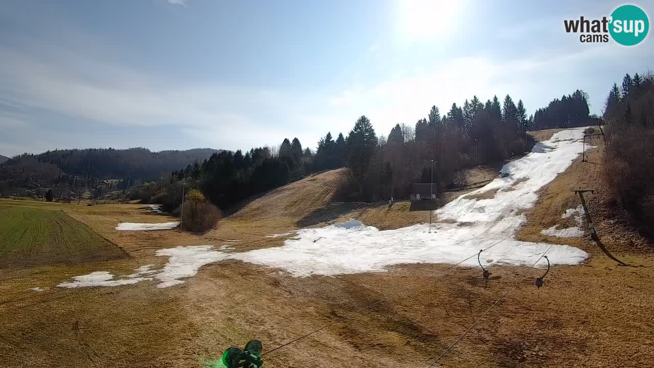 Webcam Smučišče Senožeta – Skigebiet in Srednja Vas bei Bohinj