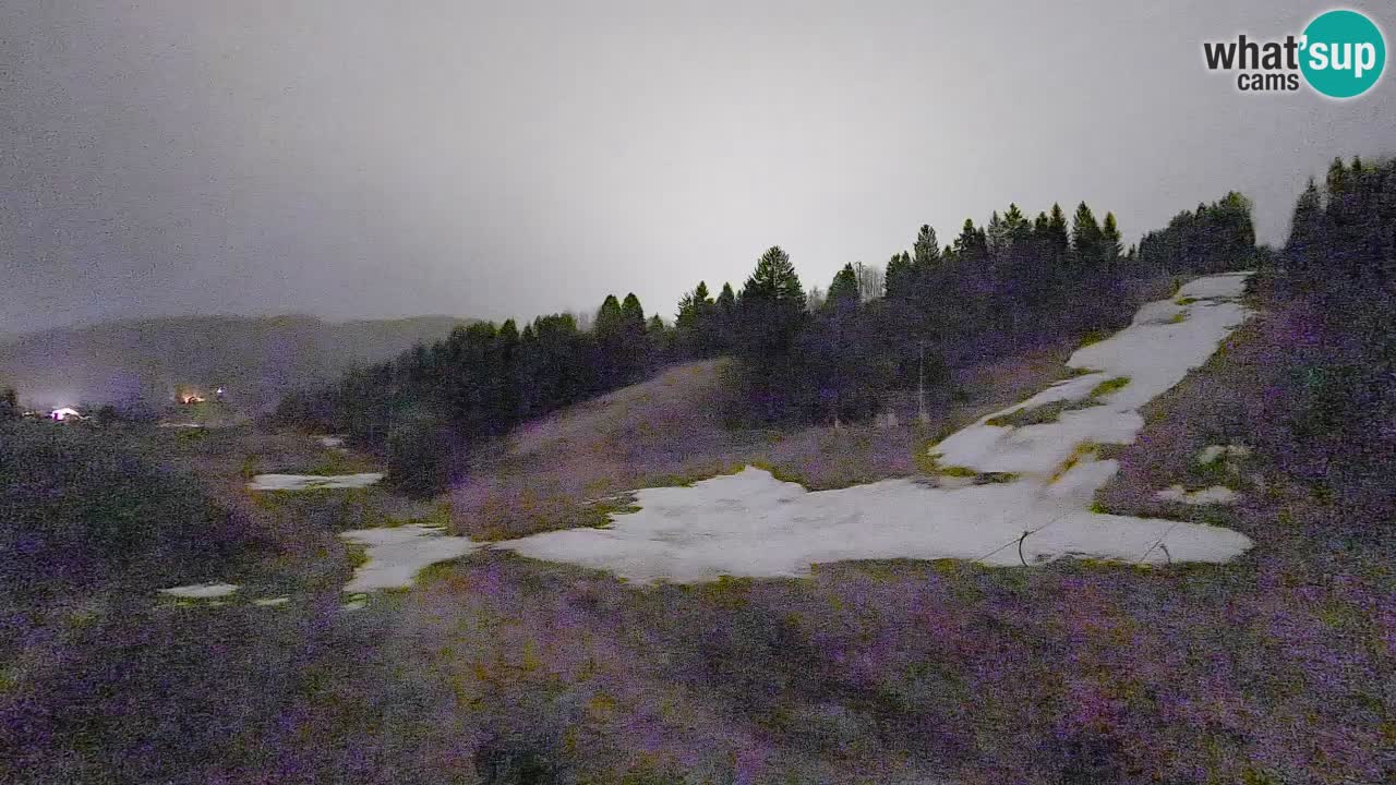 Webcam Smučišče Senožeta – Skigebiet in Srednja Vas bei Bohinj