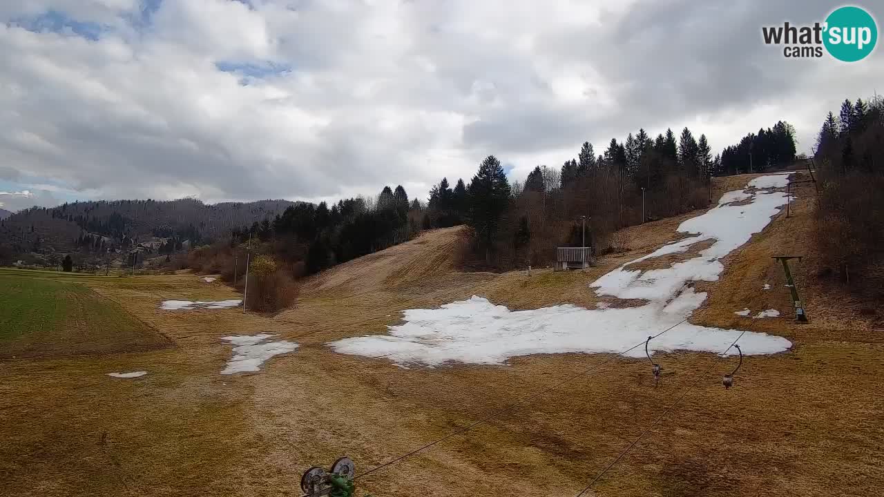 Webcam Smučišče Senožeta – Skigebiet in Srednja Vas bei Bohinj