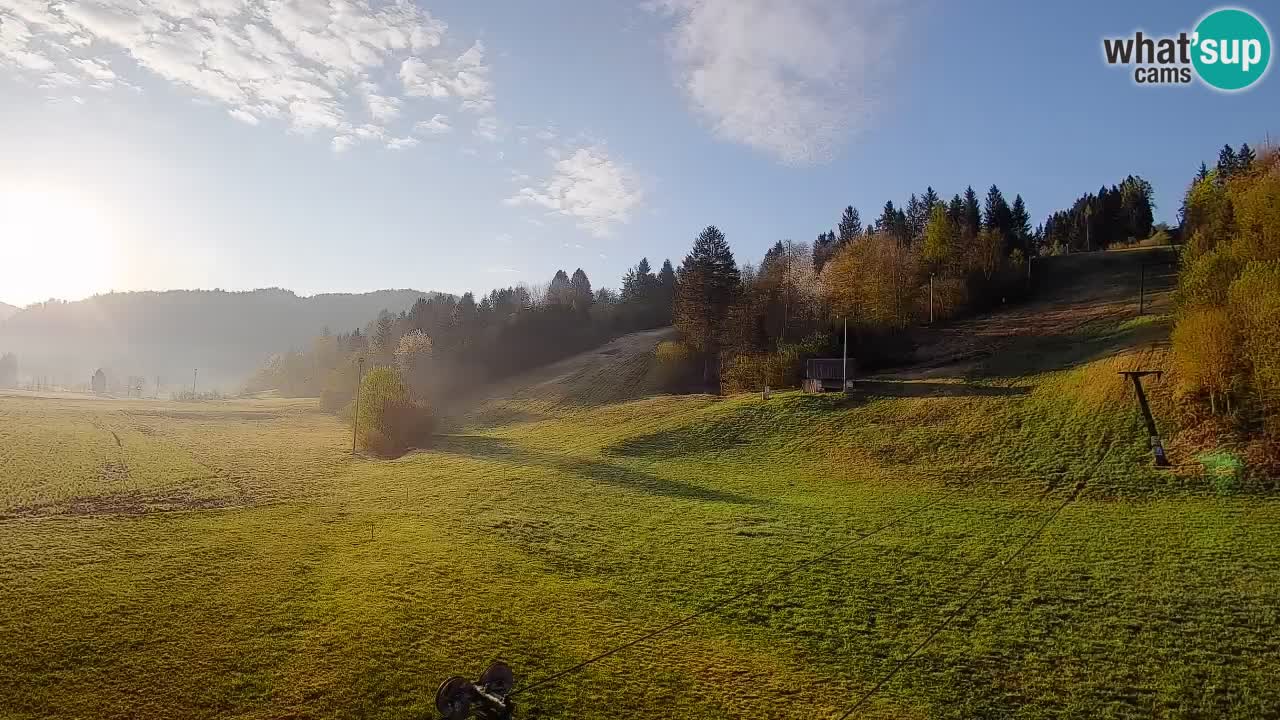 Webcam Smučišče Senožeta – Skigebiet in Srednja Vas bei Bohinj