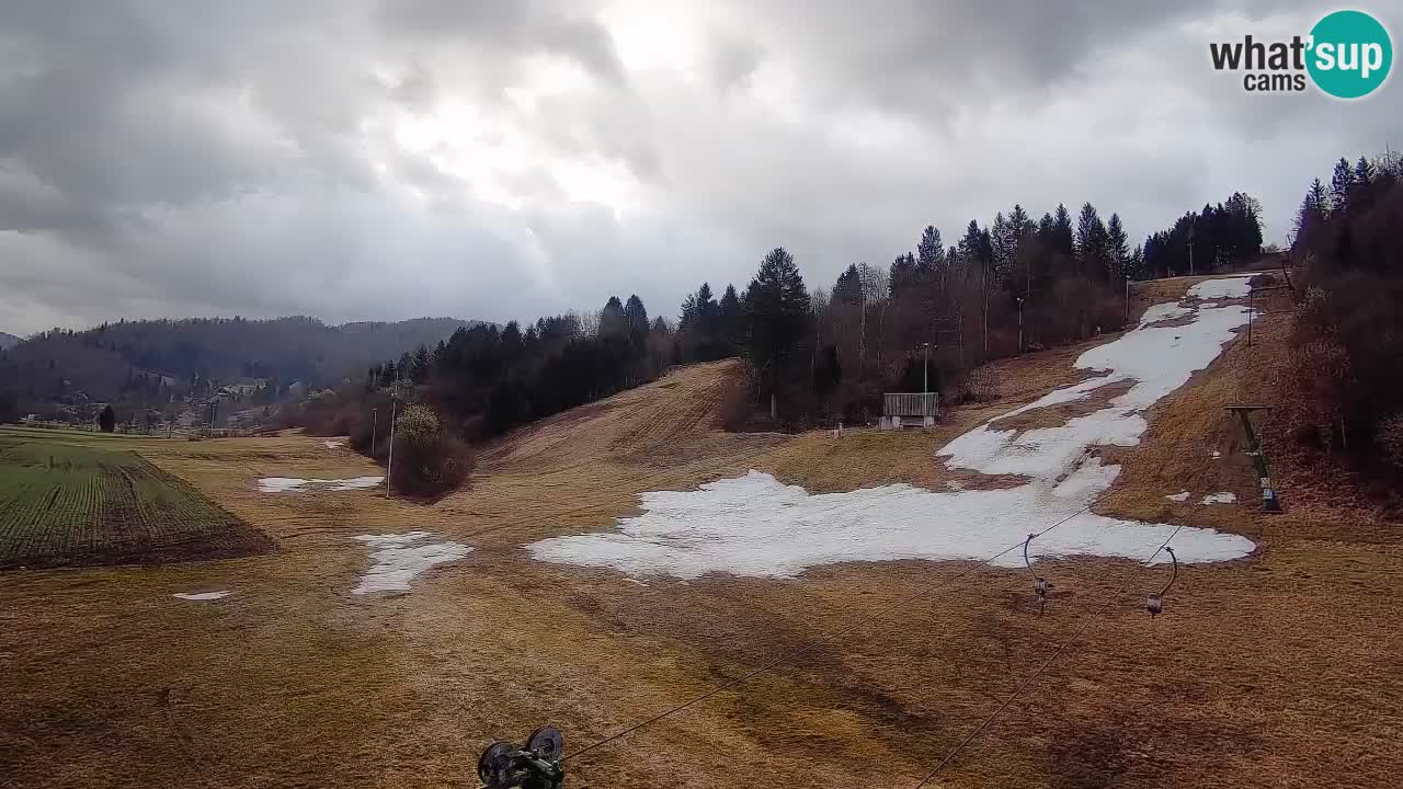 Webcam Smučišče Senožeta – Skigebiet in Srednja Vas bei Bohinj