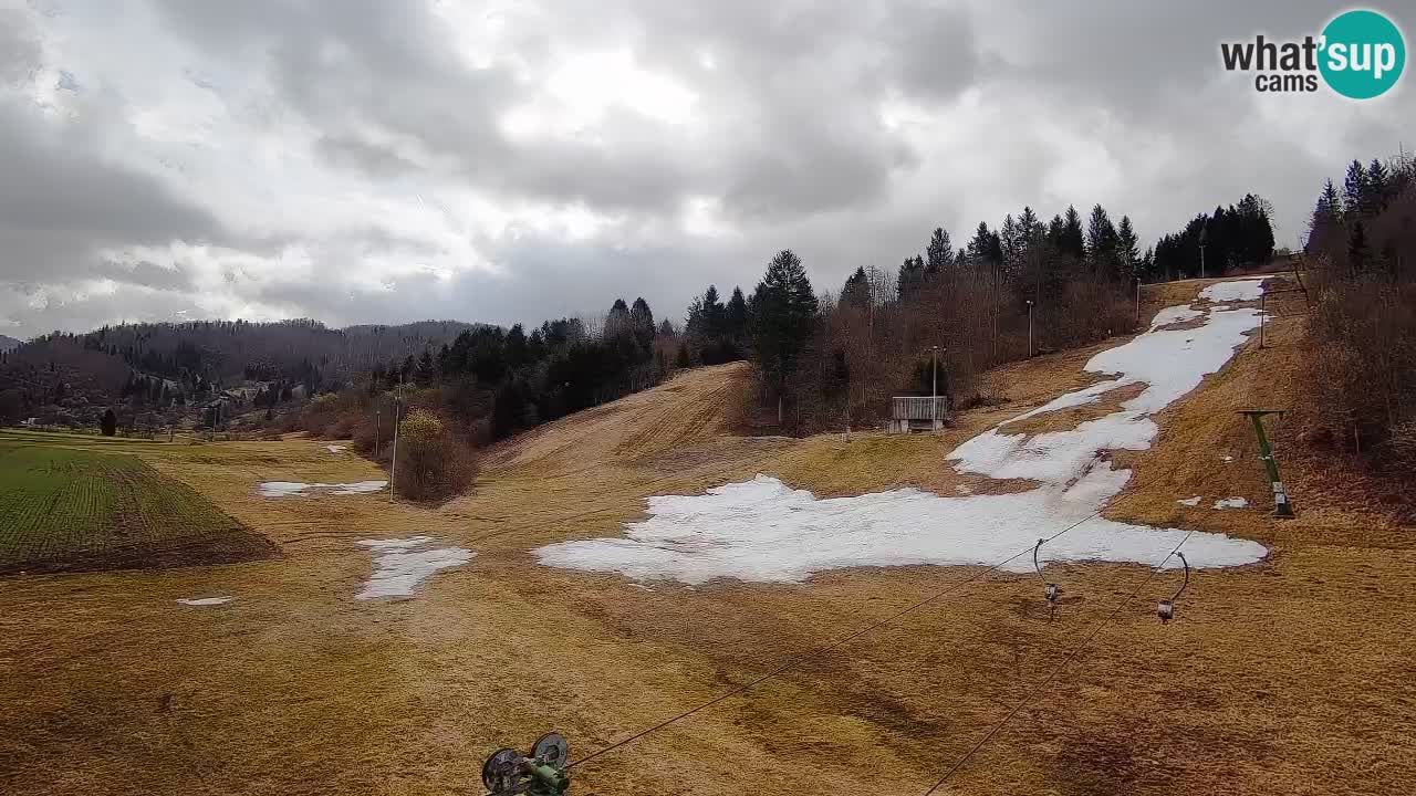 Webcam Smučišče Senožeta – Skigebiet in Srednja Vas bei Bohinj