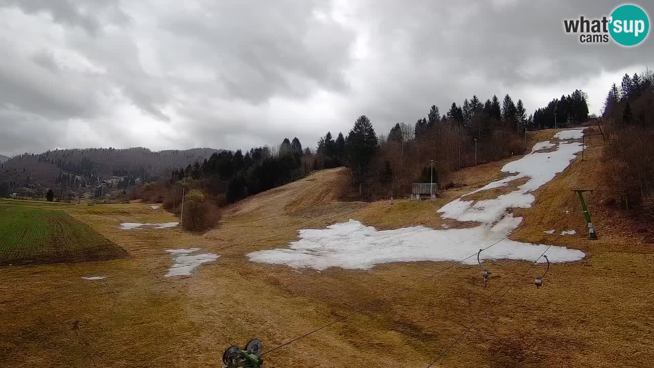 Webcam Smučišče Senožeta – Skigebiet in Srednja Vas bei Bohinj