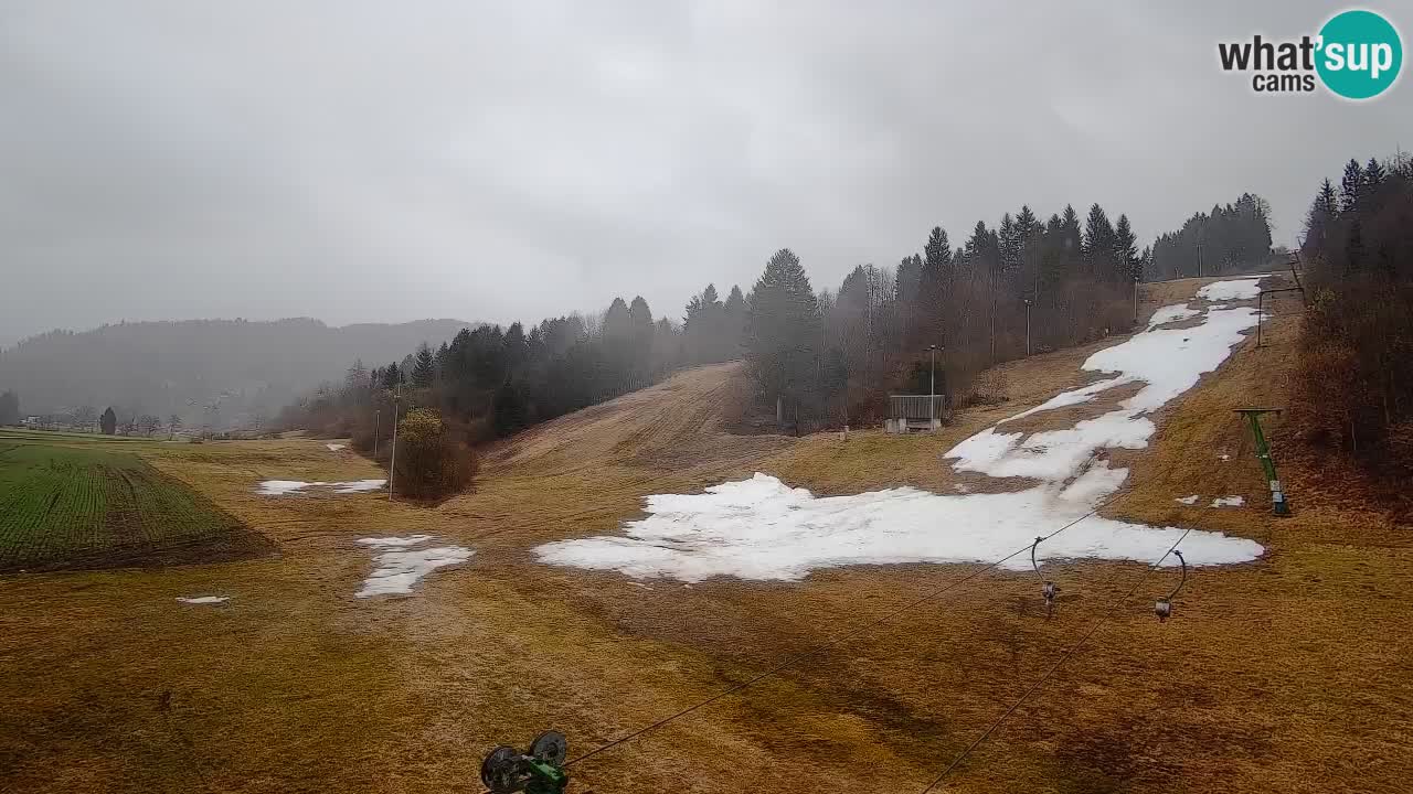 Webcam Smučišče Senožeta – Skigebiet in Srednja Vas bei Bohinj