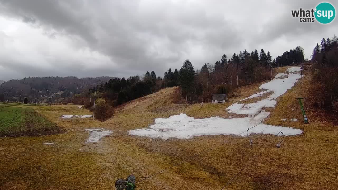 Webcam Smučišče Senožeta – Skigebiet in Srednja Vas bei Bohinj