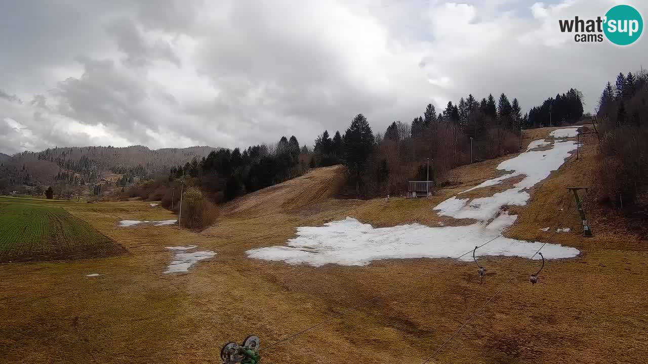 Webcam Smučišče Senožeta – Skigebiet in Srednja Vas bei Bohinj