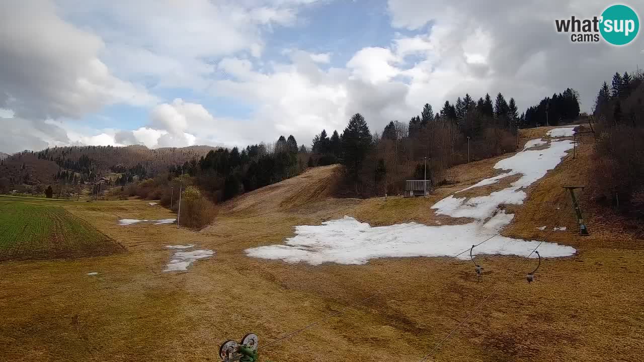 Webcam Smučišče Senožeta – Skigebiet in Srednja Vas bei Bohinj