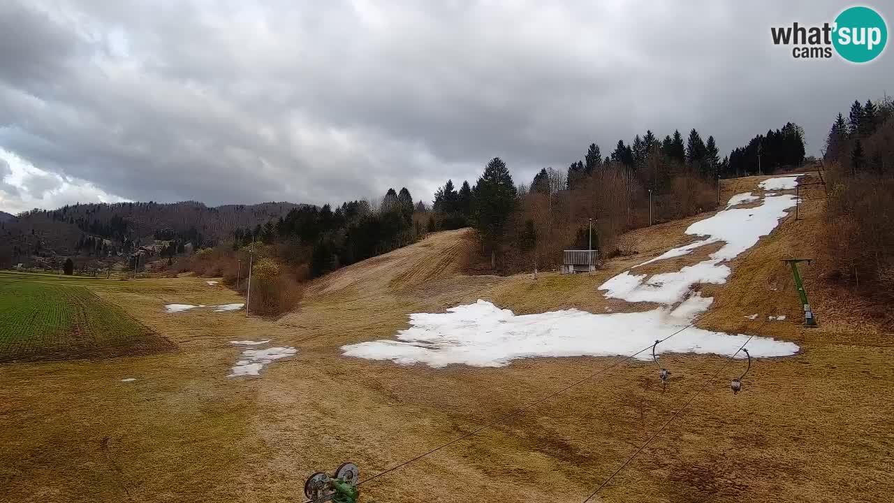 Webcam Smučišče Senožeta – Skigebiet in Srednja Vas bei Bohinj