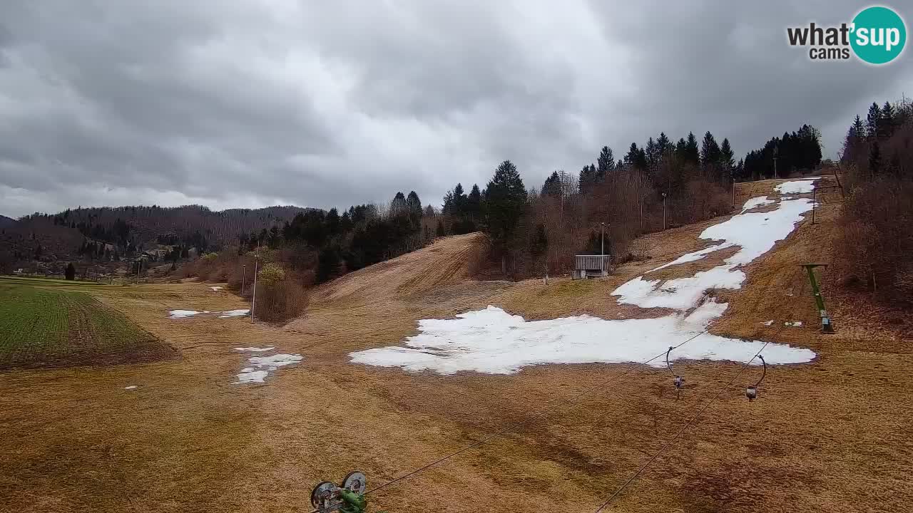 Webcam Smučišče Senožeta – Skigebiet in Srednja Vas bei Bohinj