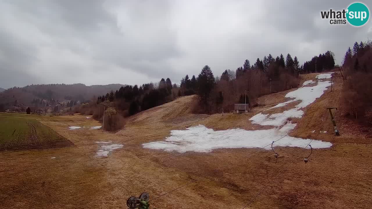 Webcam Smučišče Senožeta – Skigebiet in Srednja Vas bei Bohinj
