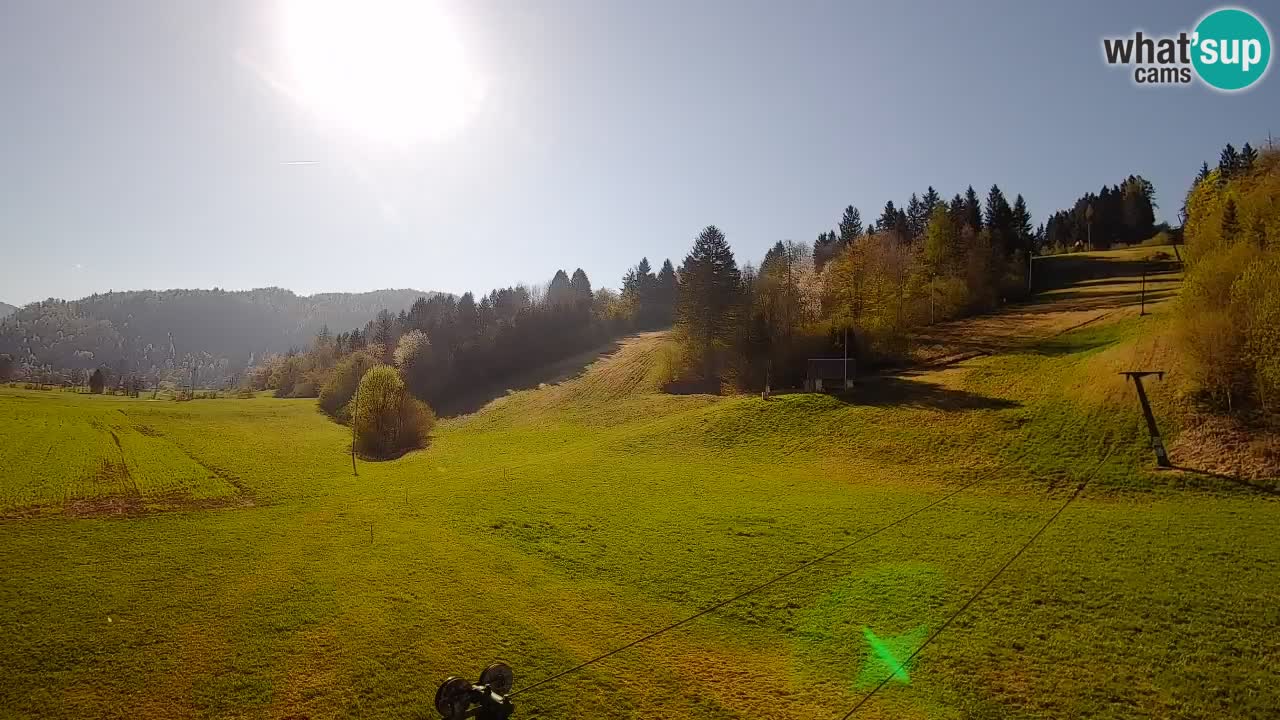 Webcam Smučišče Senožeta – Skigebiet in Srednja Vas bei Bohinj