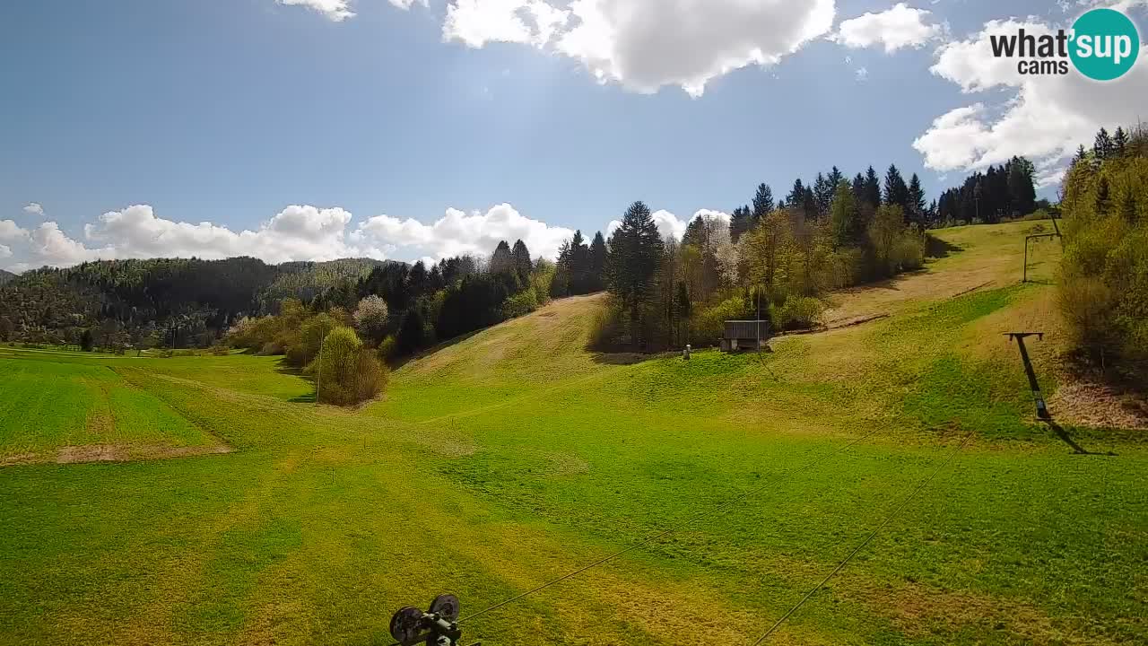 Webcam Smučišče Senožeta – Skigebiet in Srednja Vas bei Bohinj