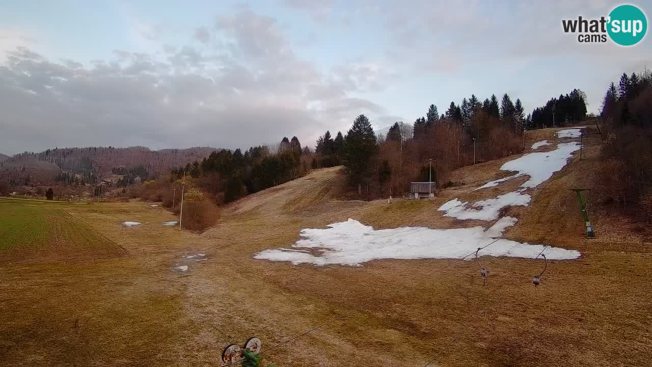 Webcam Smučišče Senožeta – Skigebiet in Srednja Vas bei Bohinj
