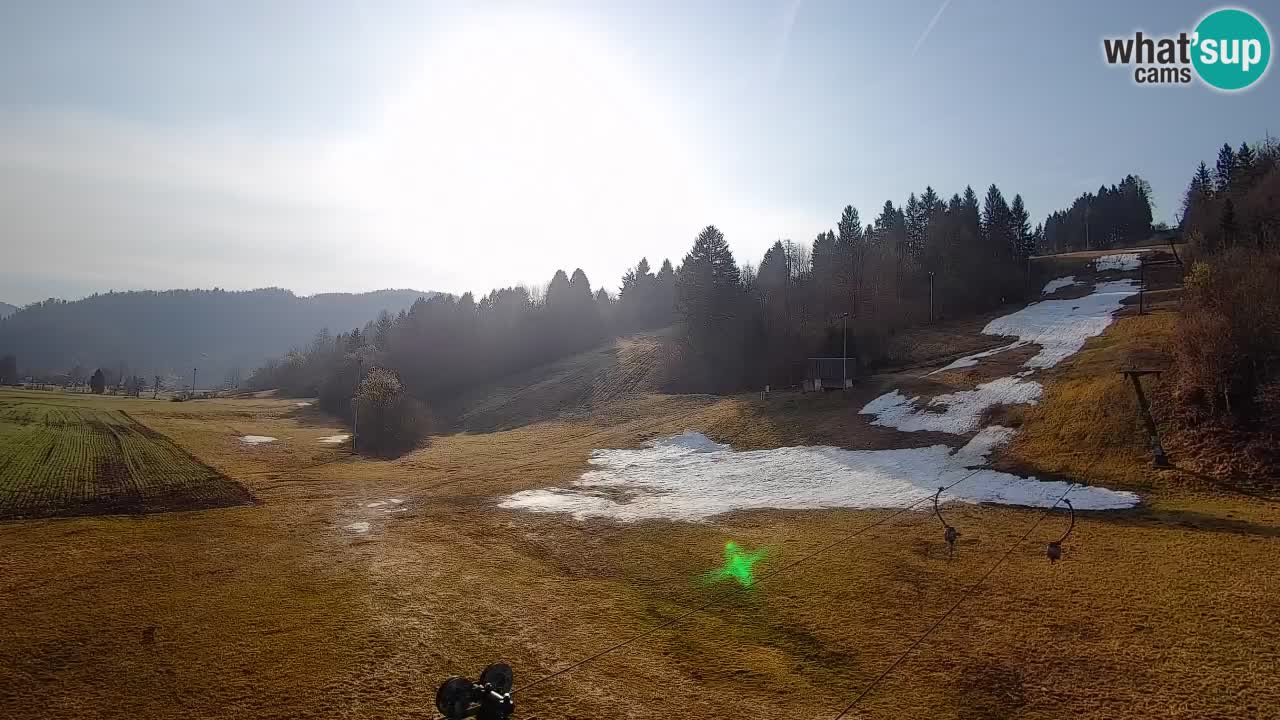 Webcam Smučišče Senožeta – Skigebiet in Srednja Vas bei Bohinj