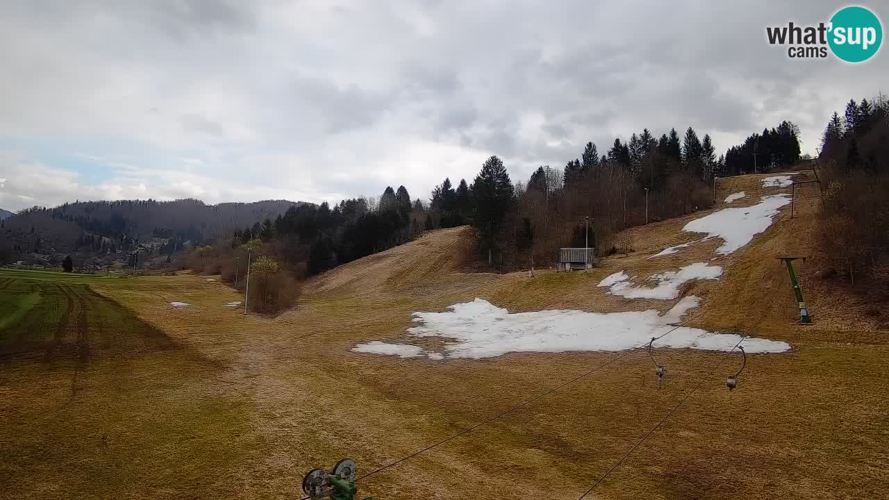 Webcam Smučišče Senožeta – Skigebiet in Srednja Vas bei Bohinj
