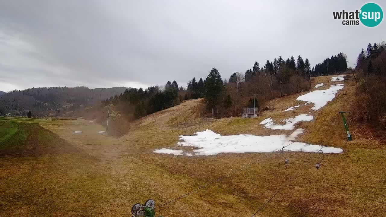Webcam Smučišče Senožeta – Skigebiet in Srednja Vas bei Bohinj