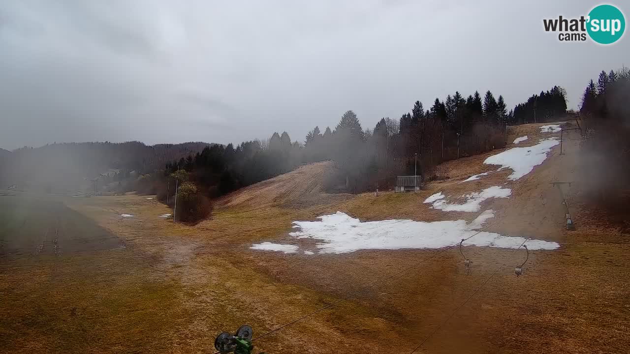 Webcam Smučišče Senožeta – Skigebiet in Srednja Vas bei Bohinj