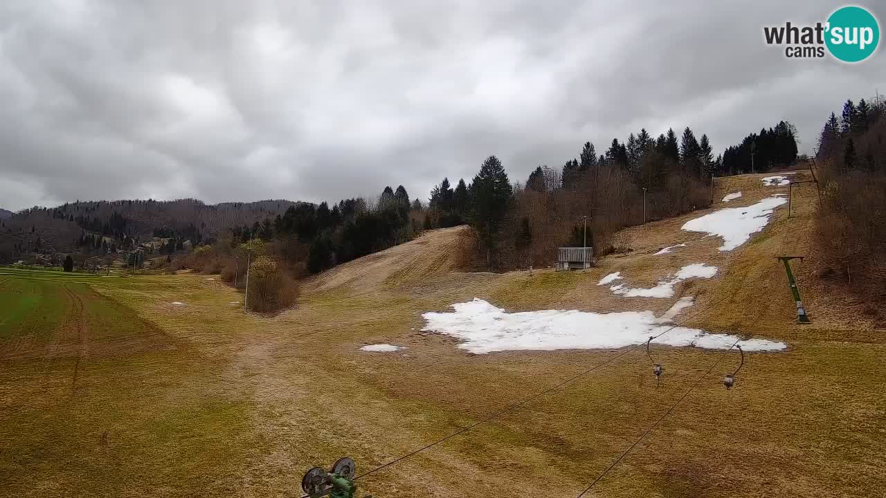 Webcam Smučišče Senožeta – Skigebiet in Srednja Vas bei Bohinj