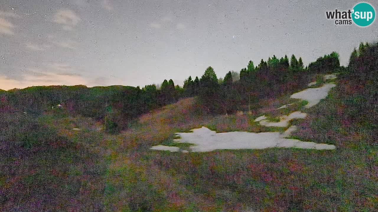 Webcam Smučišče Senožeta – Skigebiet in Srednja Vas bei Bohinj
