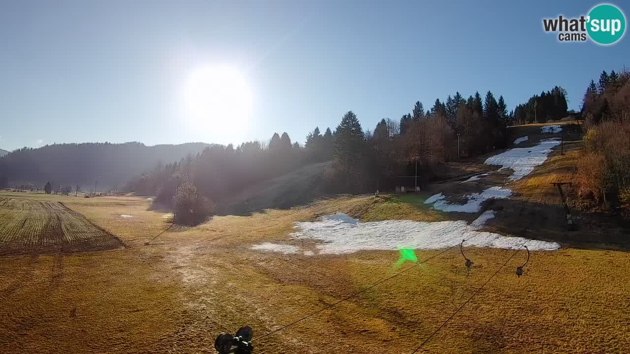 Webcam Smučišče Senožeta – Skigebiet in Srednja Vas bei Bohinj