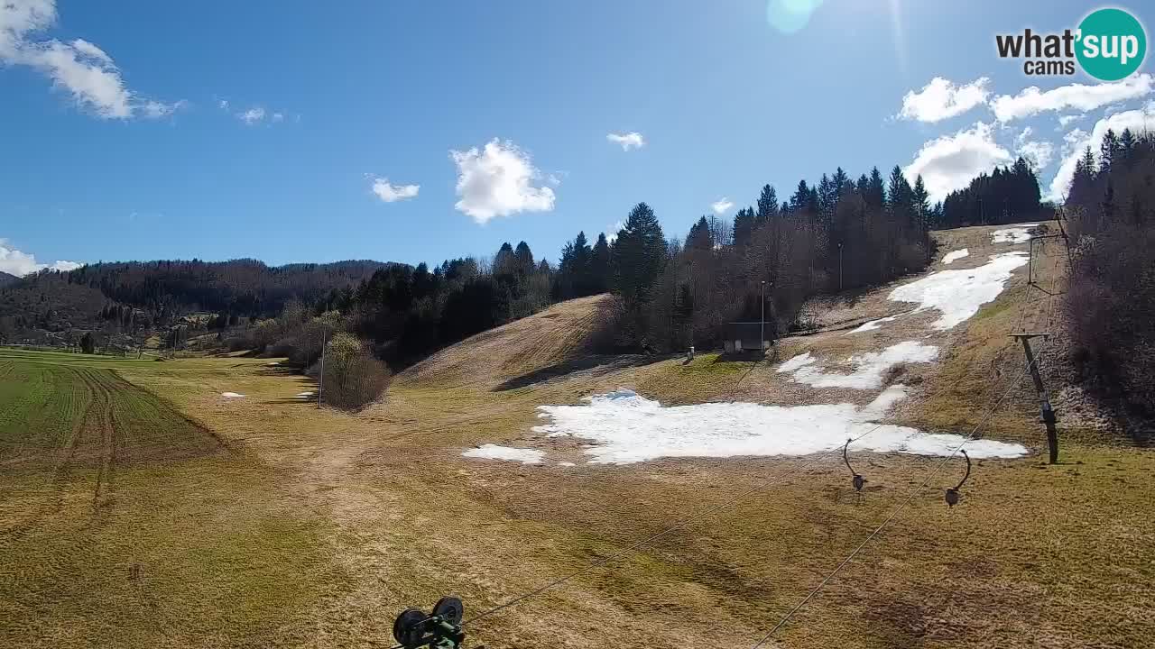Webcam Smučišče Senožeta – Skigebiet in Srednja Vas bei Bohinj