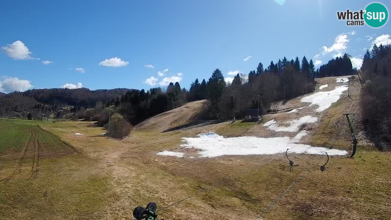 Webcam Smučišče Senožeta – Skigebiet in Srednja Vas bei Bohinj