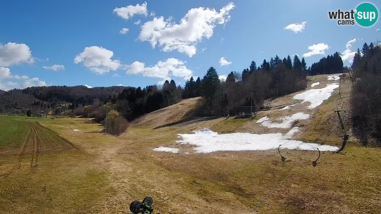 Webcam Smučišče Senožeta – Skigebiet in Srednja Vas bei Bohinj