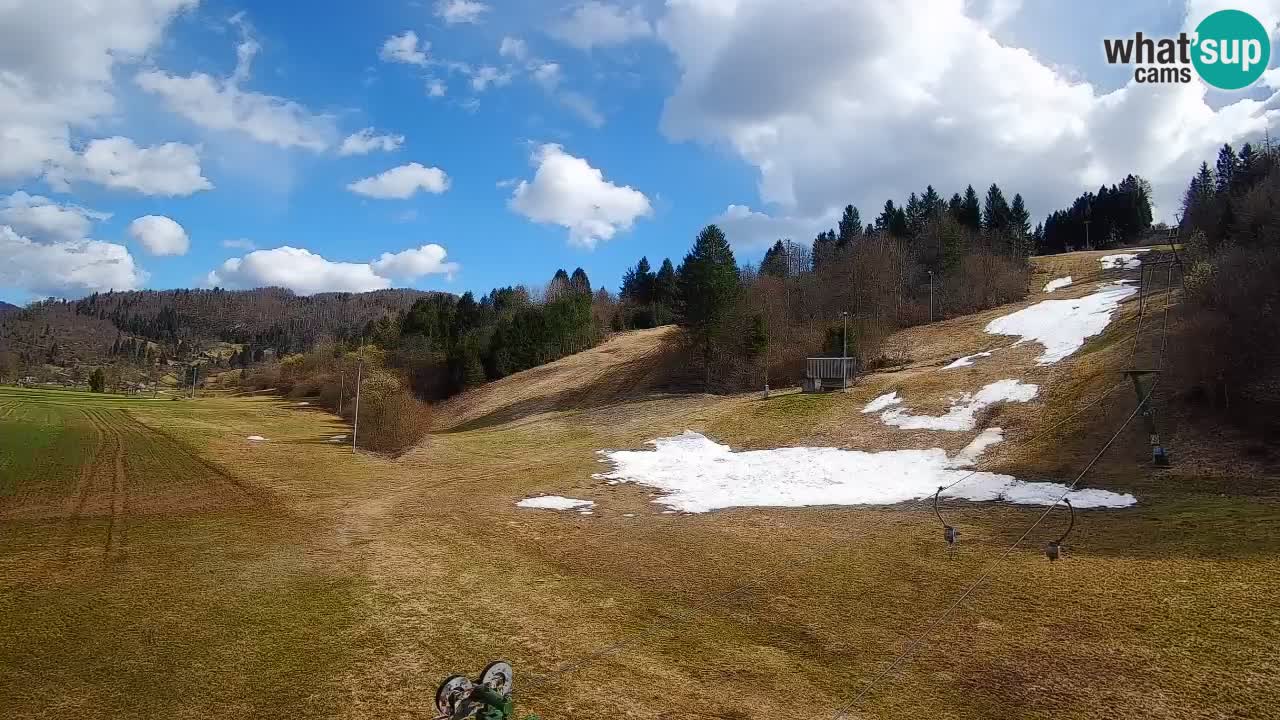 Webcam Smučišče Senožeta – Skigebiet in Srednja Vas bei Bohinj
