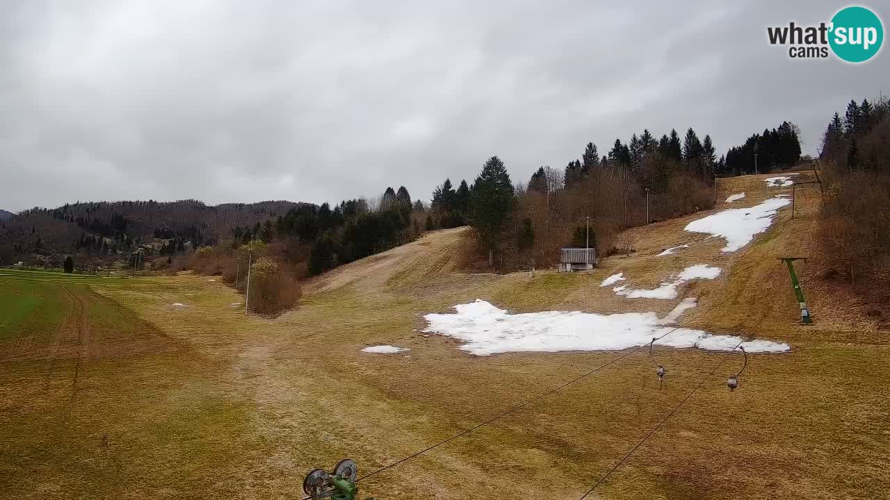Webcam Smučišče Senožeta – Skigebiet in Srednja Vas bei Bohinj