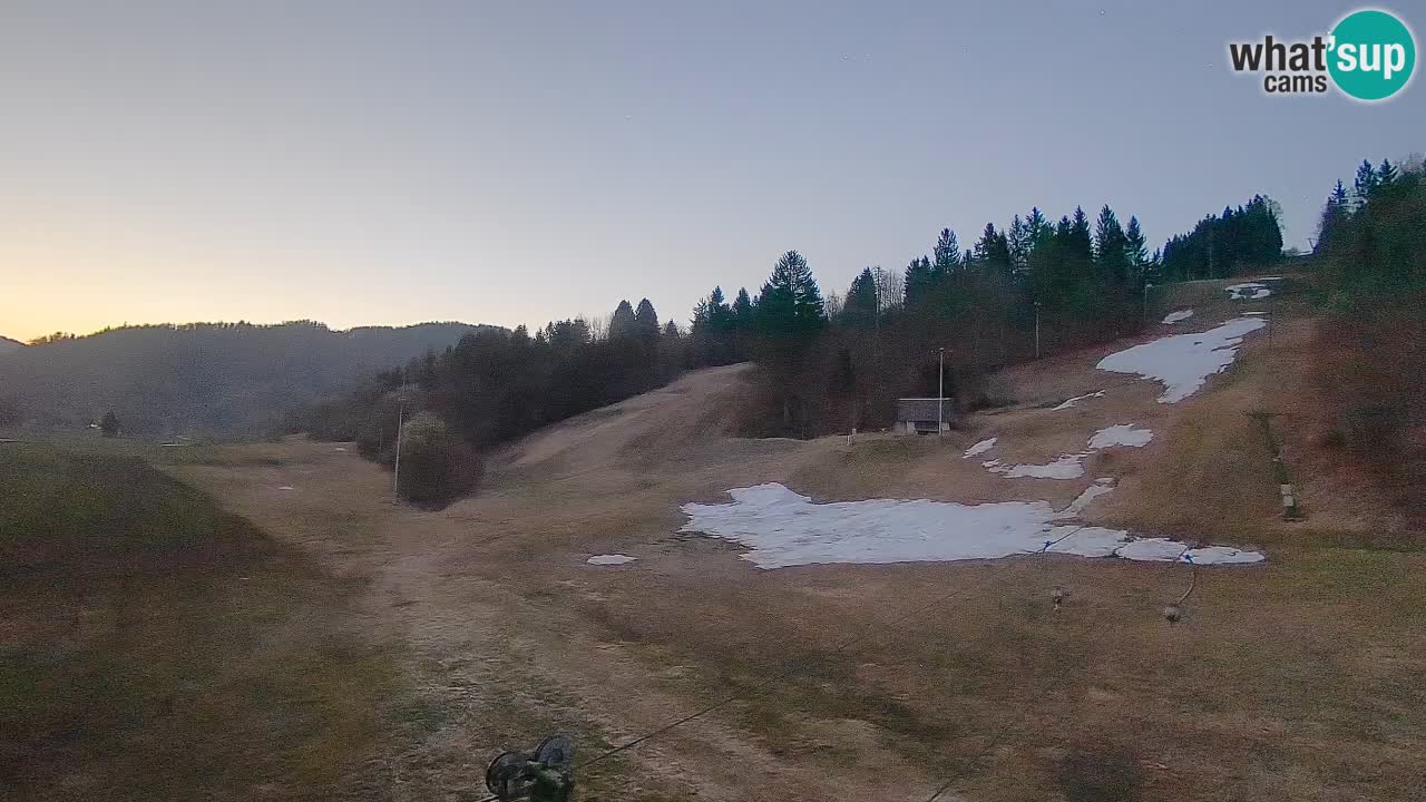 Webcam Smučišče Senožeta – Skigebiet in Srednja Vas bei Bohinj