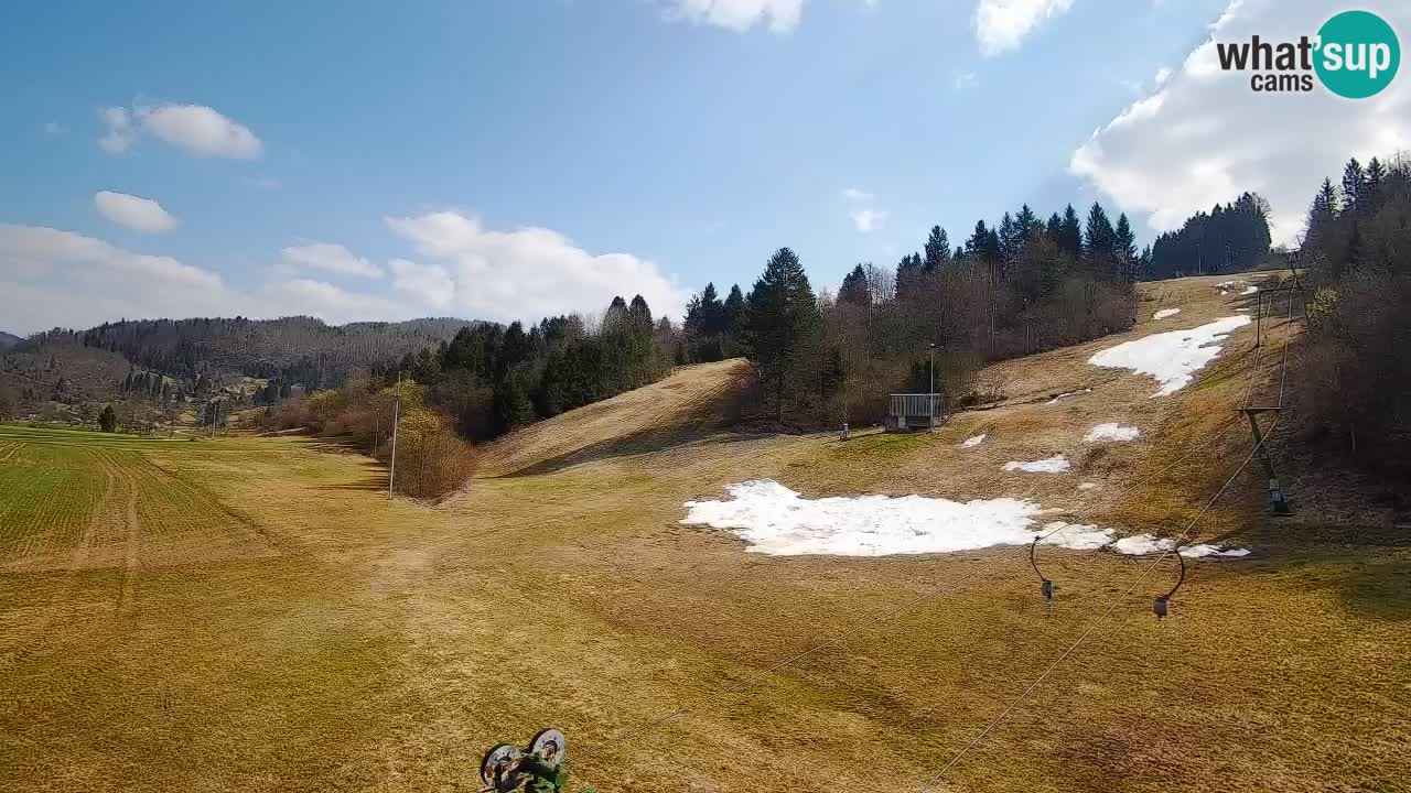 Webcam Smučišče Senožeta – Skigebiet in Srednja Vas bei Bohinj