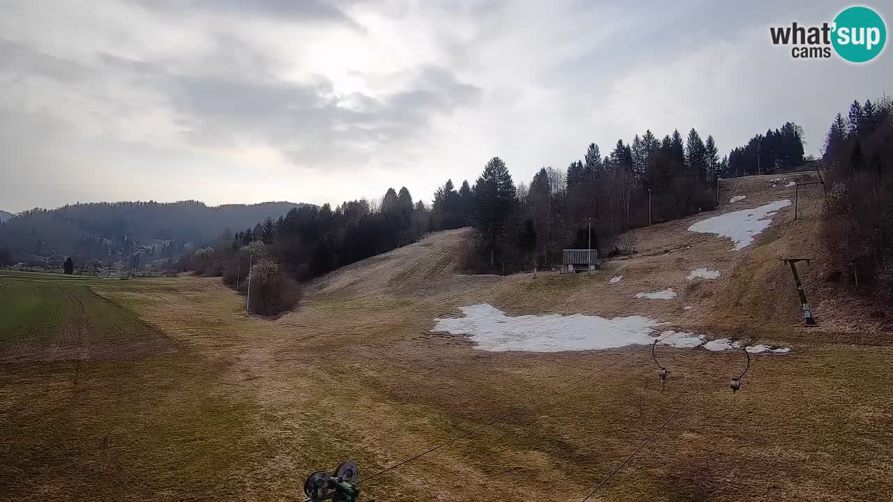 Webcam Smučišče Senožeta – Skigebiet in Srednja Vas bei Bohinj