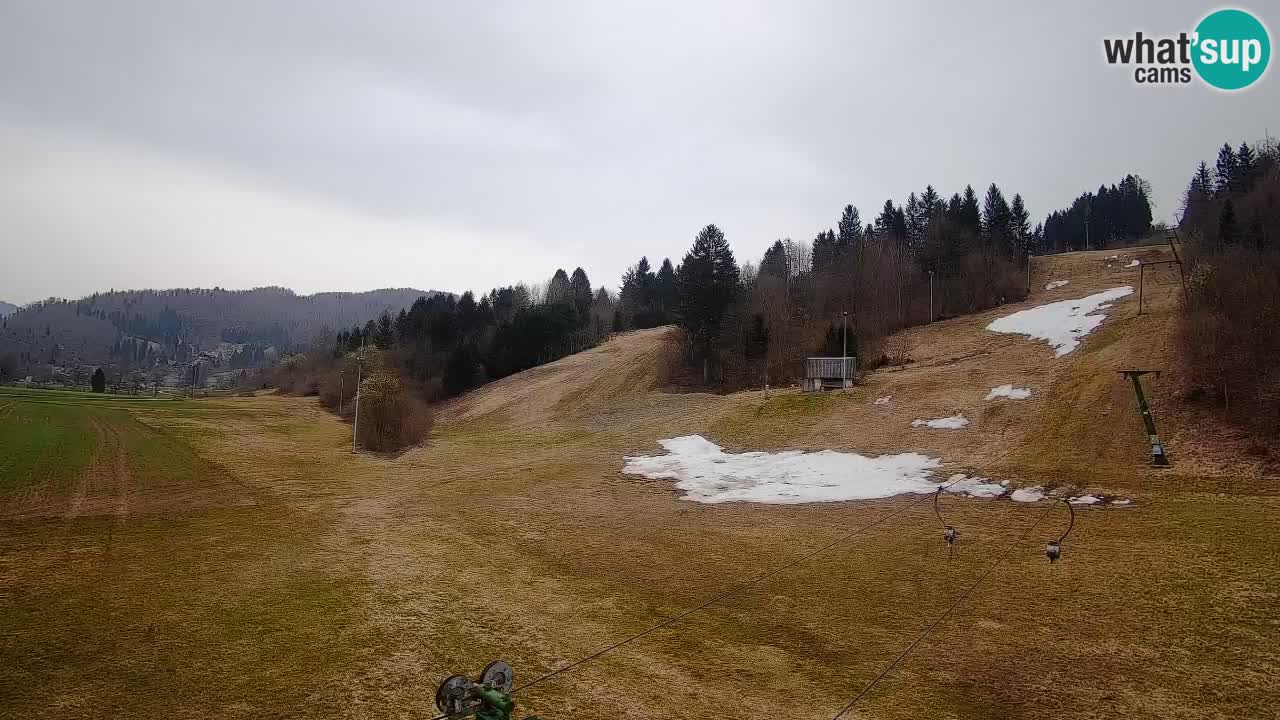 Webcam Smučišče Senožeta – Skigebiet in Srednja Vas bei Bohinj