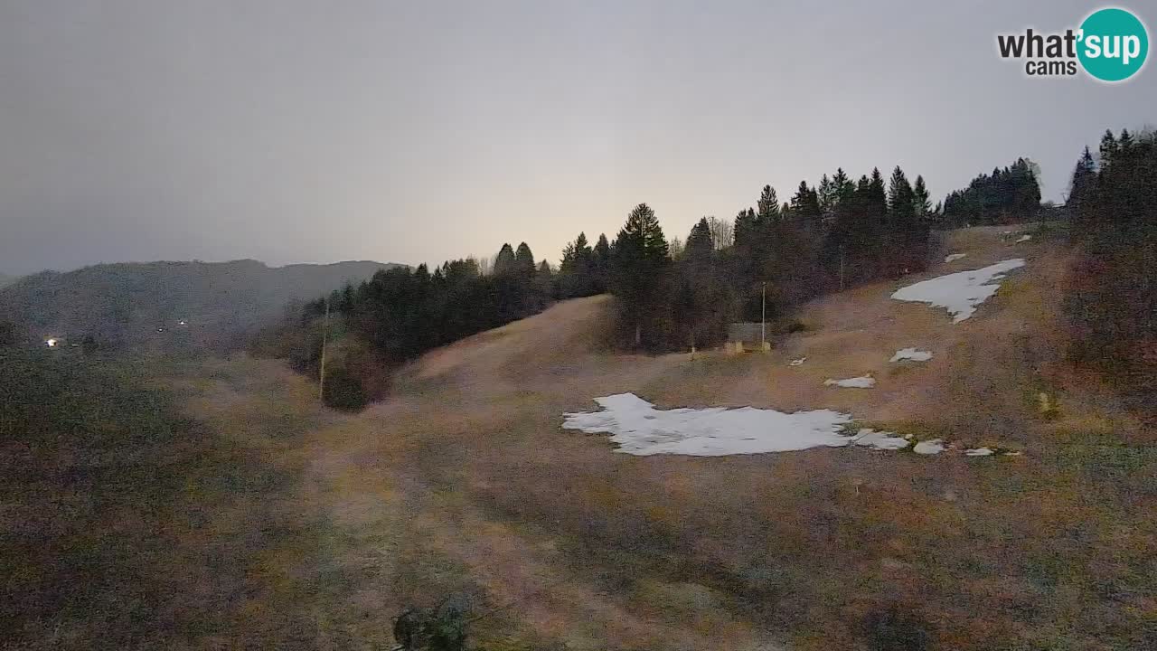 Webcam Smučišče Senožeta – Skigebiet in Srednja Vas bei Bohinj
