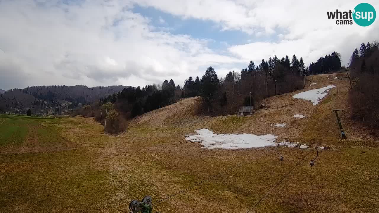 Webcam Smučišče Senožeta – Skigebiet in Srednja Vas bei Bohinj