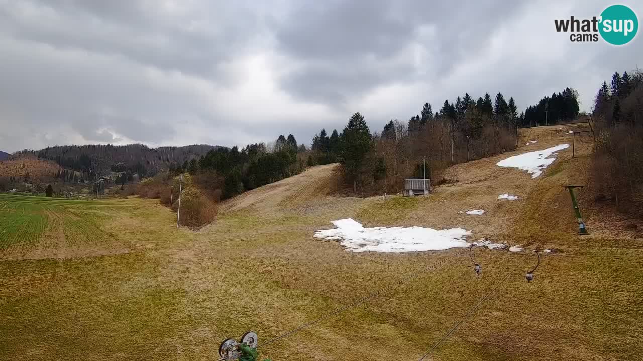 Webcam Smučišče Senožeta – Skigebiet in Srednja Vas bei Bohinj