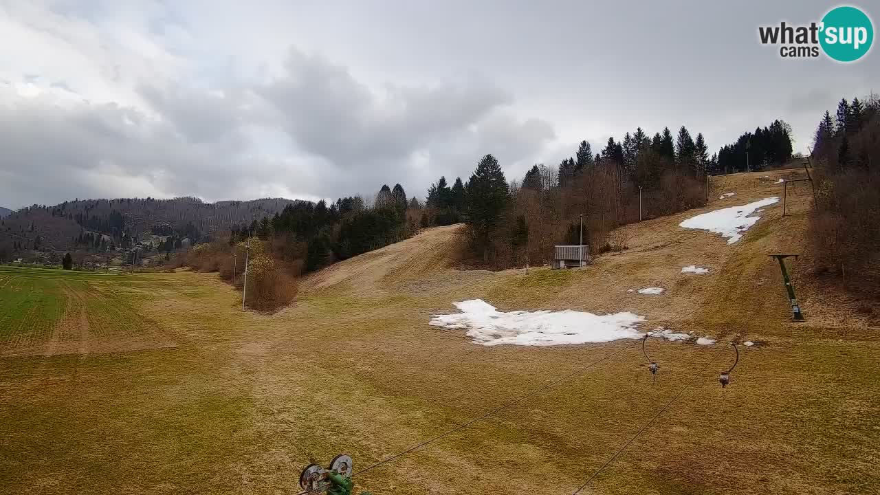 Webcam Smučišče Senožeta – Skigebiet in Srednja Vas bei Bohinj