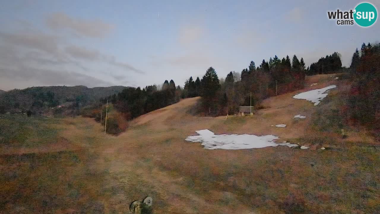 Webcam Smučišče Senožeta – Skigebiet in Srednja Vas bei Bohinj