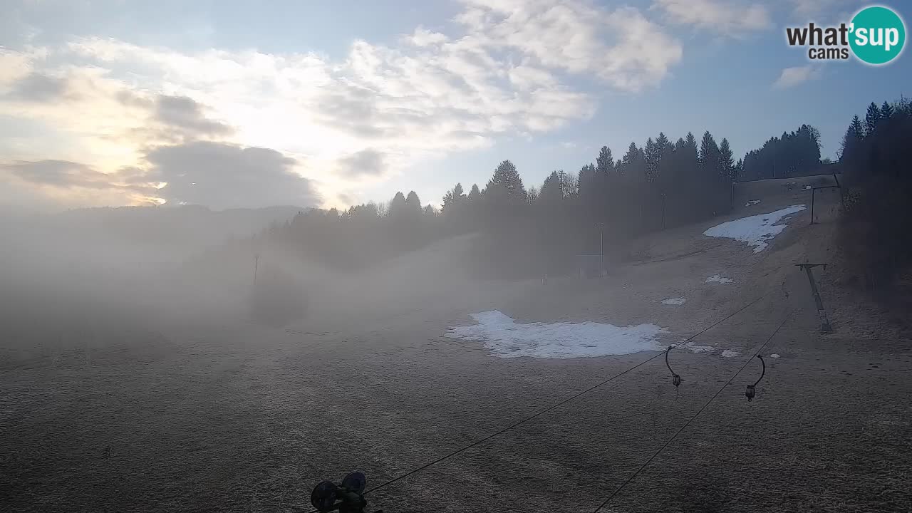 Webcam Smučišče Senožeta – Skigebiet in Srednja Vas bei Bohinj