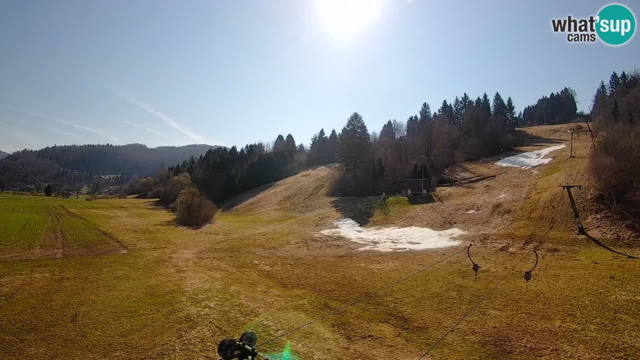 Webcam Smučišče Senožeta – Skigebiet in Srednja Vas bei Bohinj