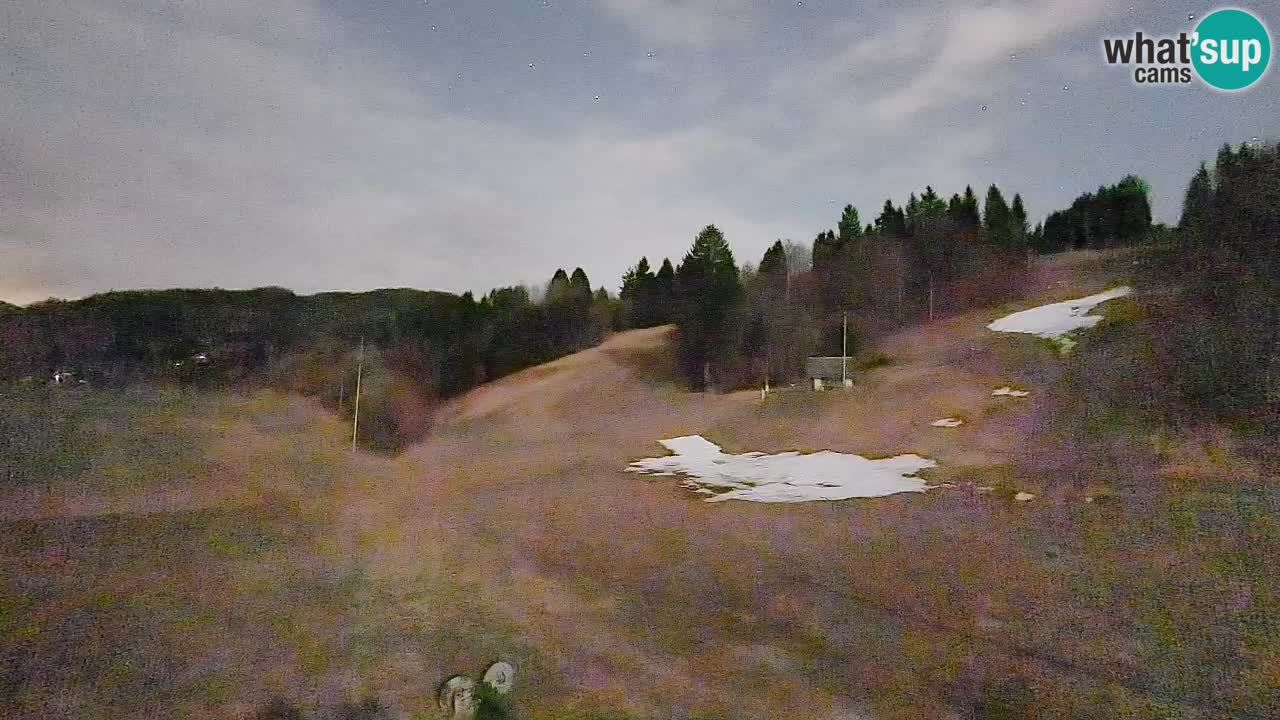 Webcam Smučišče Senožeta – Skigebiet in Srednja Vas bei Bohinj