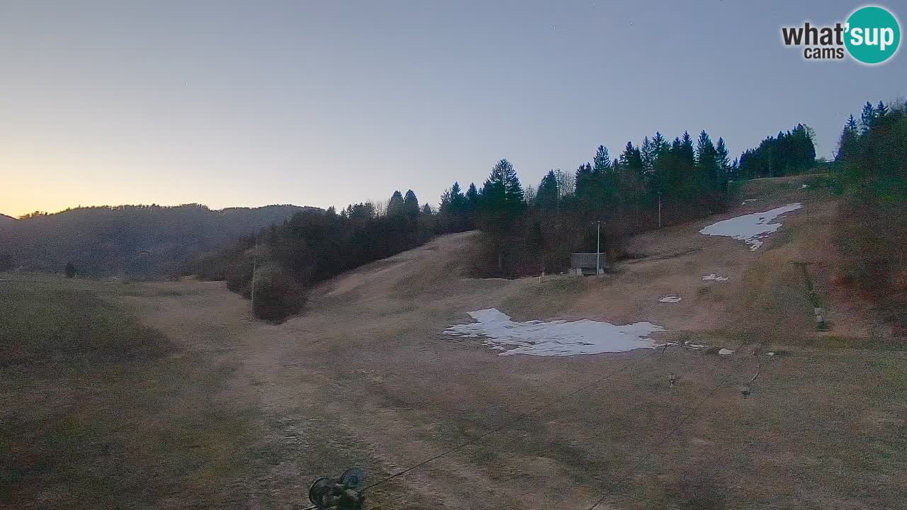 Webcam Smučišče Senožeta – Skigebiet in Srednja Vas bei Bohinj