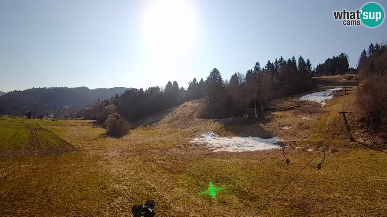 Webcam Smučišče Senožeta – Skigebiet in Srednja Vas bei Bohinj