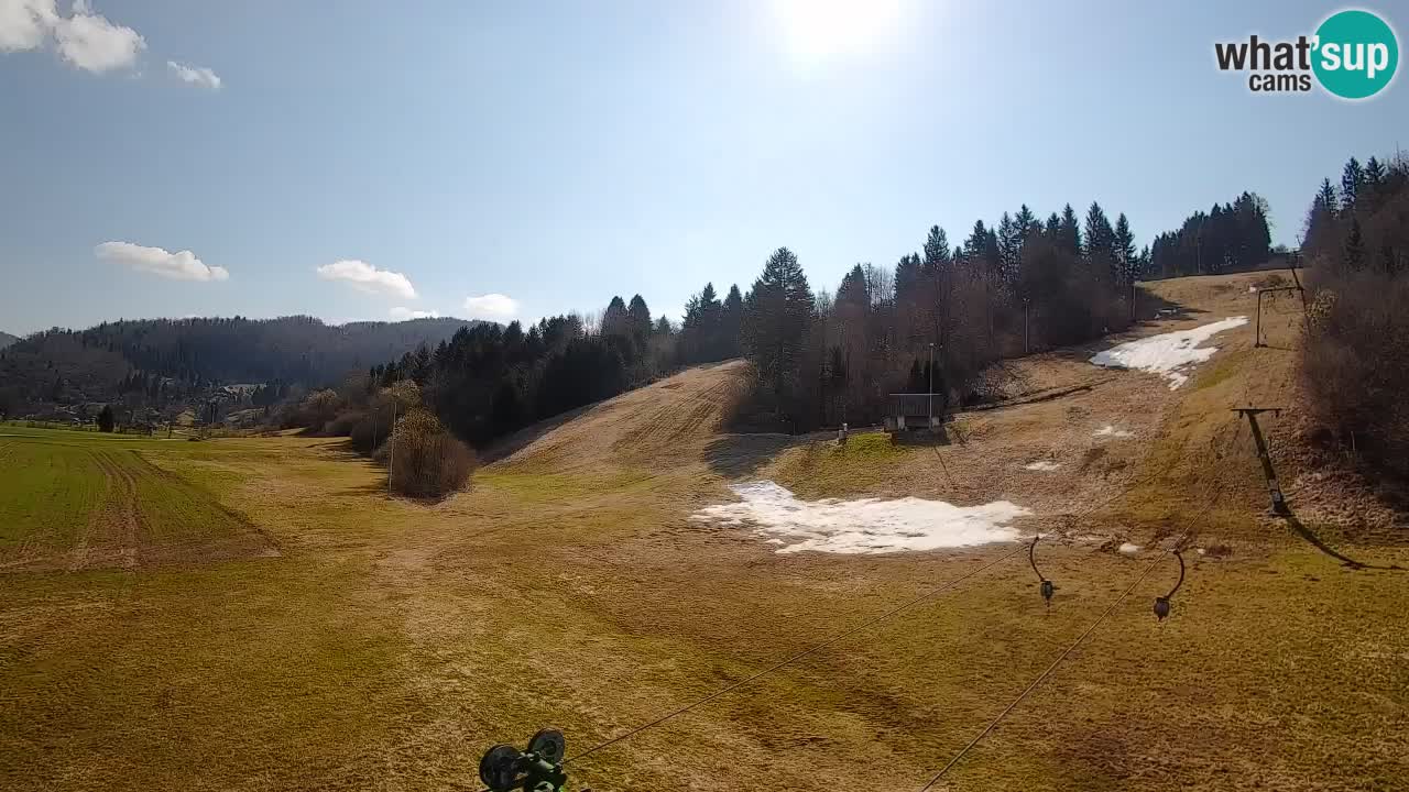 Webcam Smučišče Senožeta – Skigebiet in Srednja Vas bei Bohinj