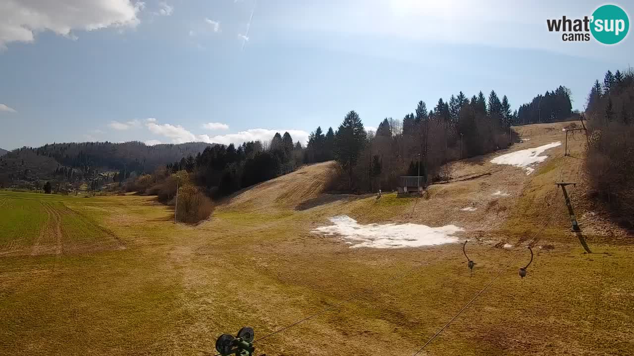 Webcam Smučišče Senožeta – Skigebiet in Srednja Vas bei Bohinj