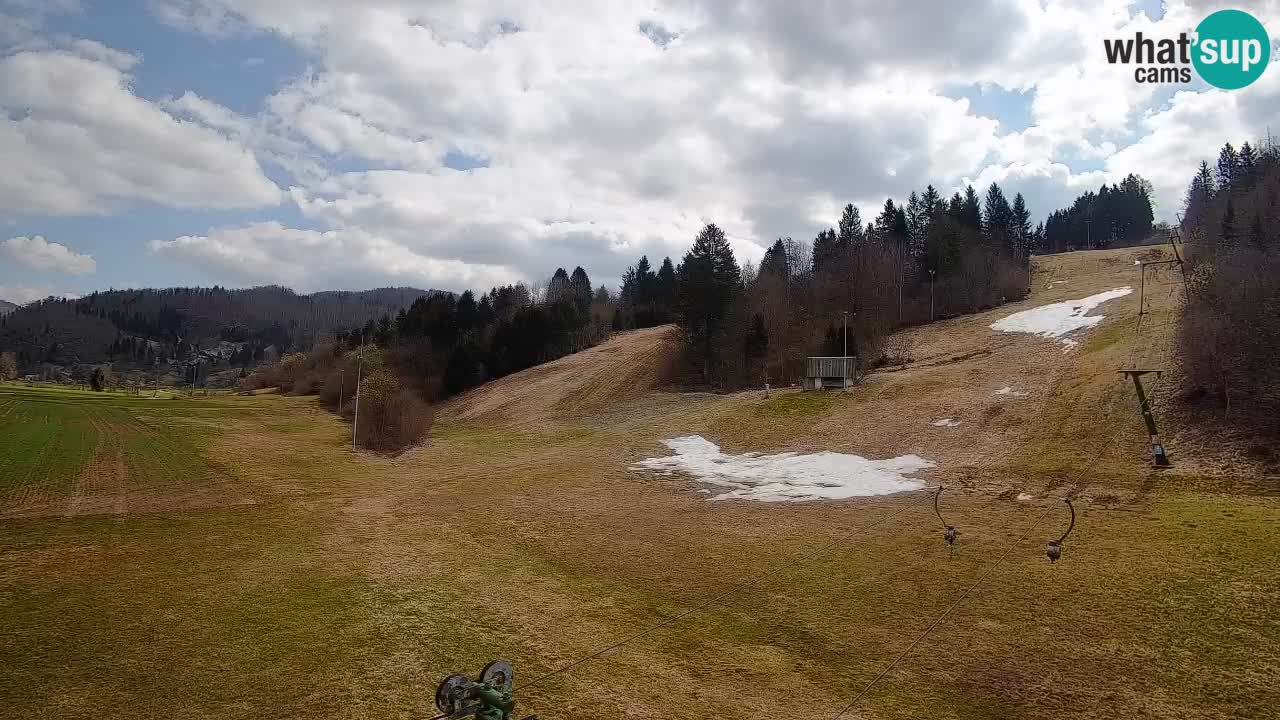 Webcam Smučišče Senožeta – Skigebiet in Srednja Vas bei Bohinj