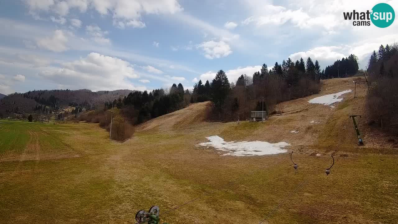 Webcam Smučišče Senožeta – Skigebiet in Srednja Vas bei Bohinj
