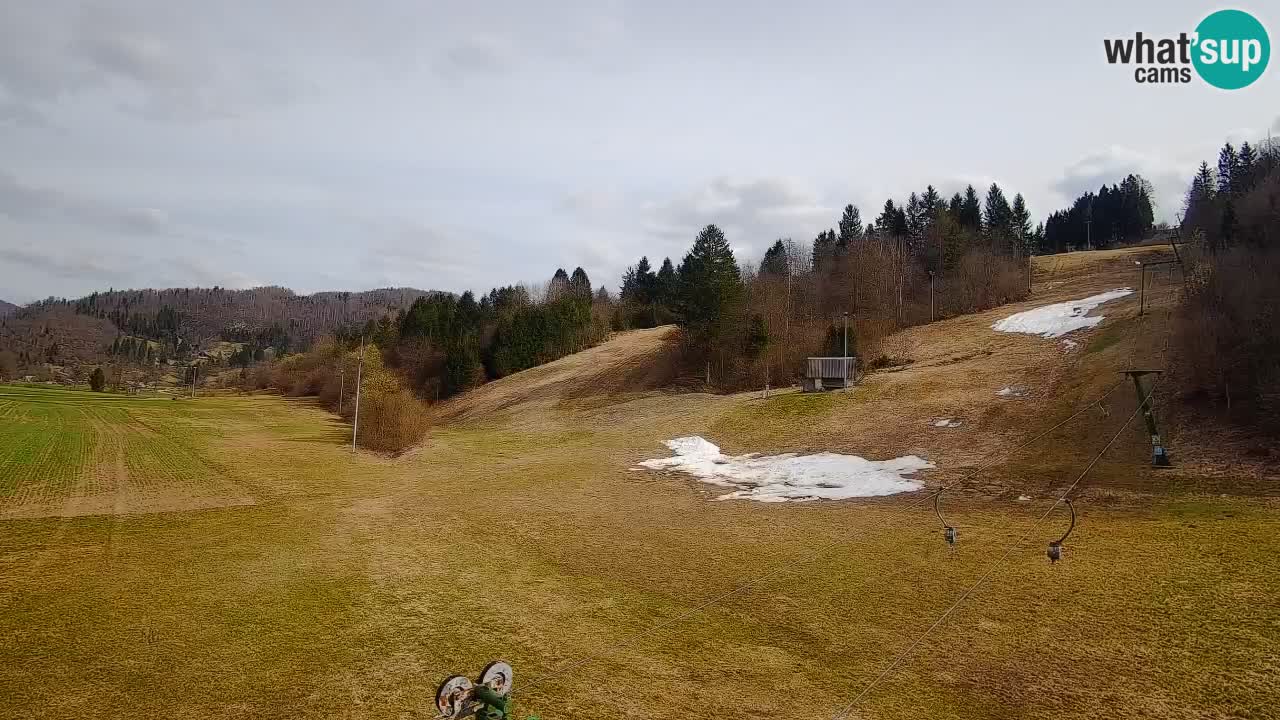 Webcam Smučišče Senožeta – Skigebiet in Srednja Vas bei Bohinj