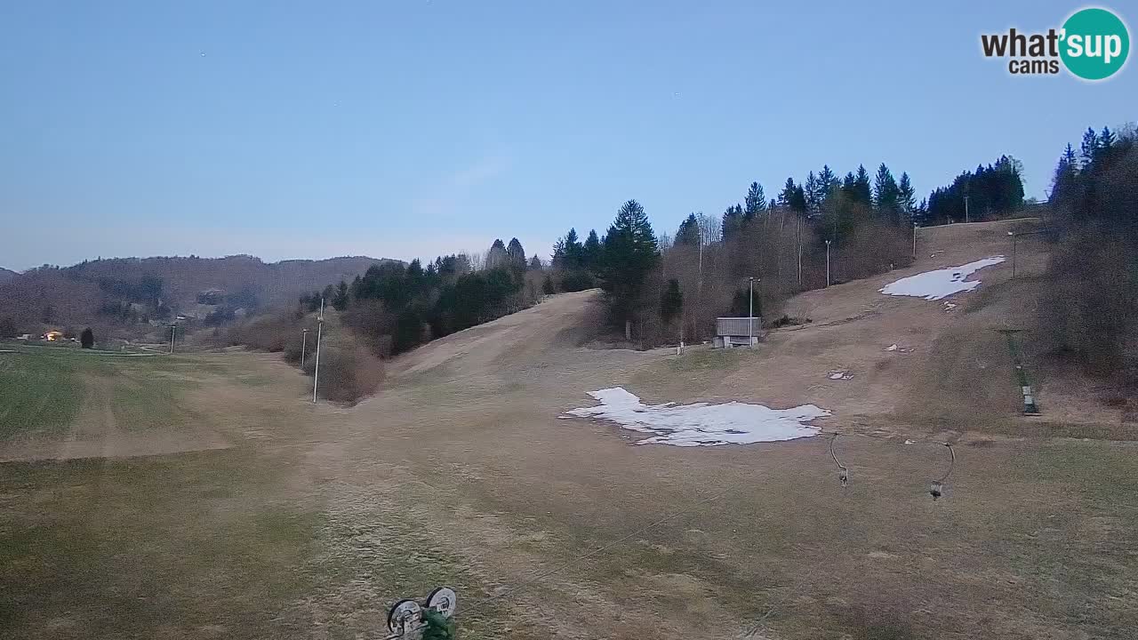 Webcam Smučišče Senožeta – Skigebiet in Srednja Vas bei Bohinj